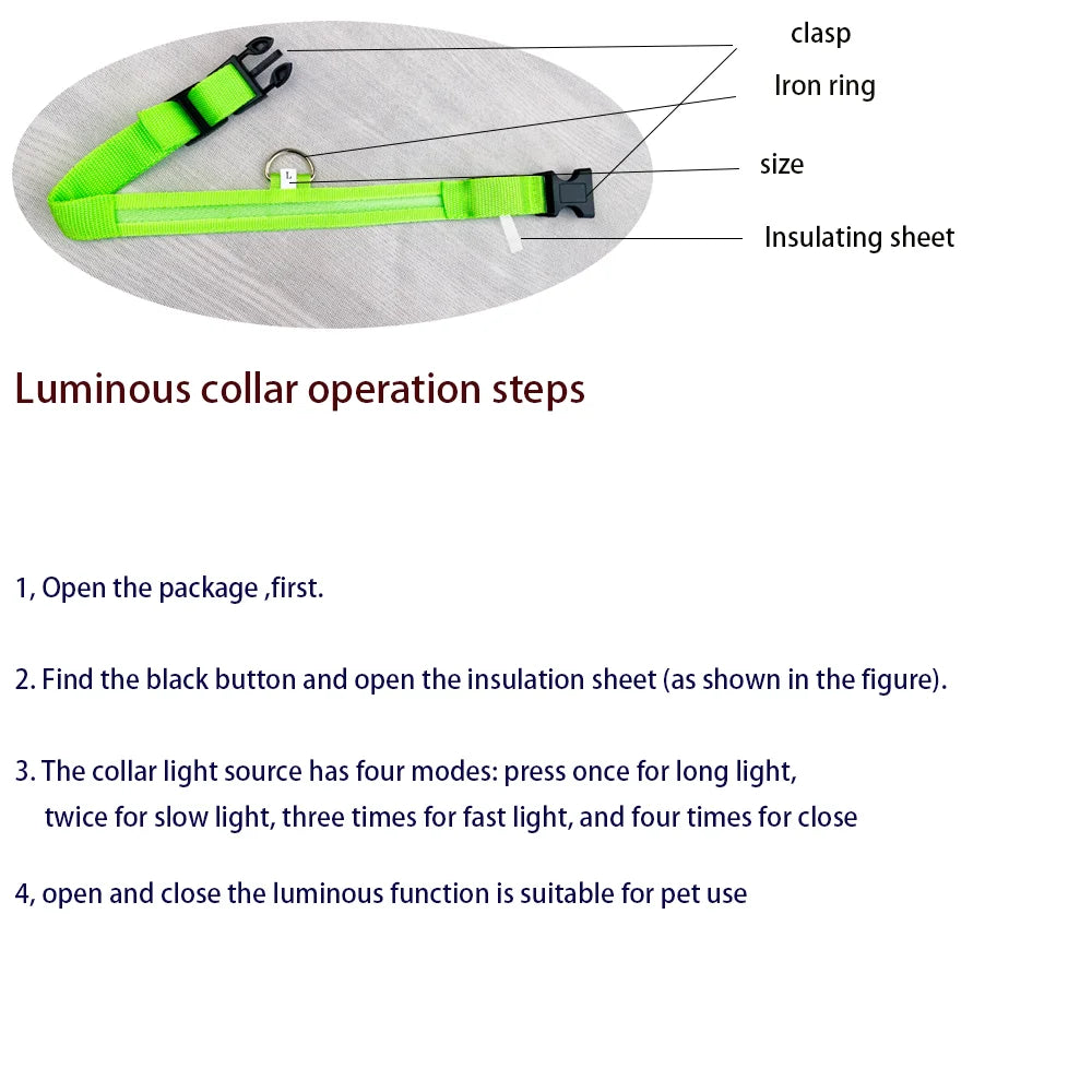Rechargeable LED Collar
