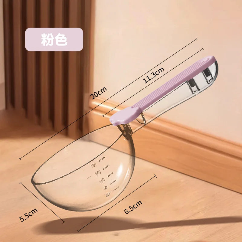Pet Food Spoons With Scale Clip Dog Food Spoon Visual Multifunctional Spoon Cat Food Shovel Pet Supply