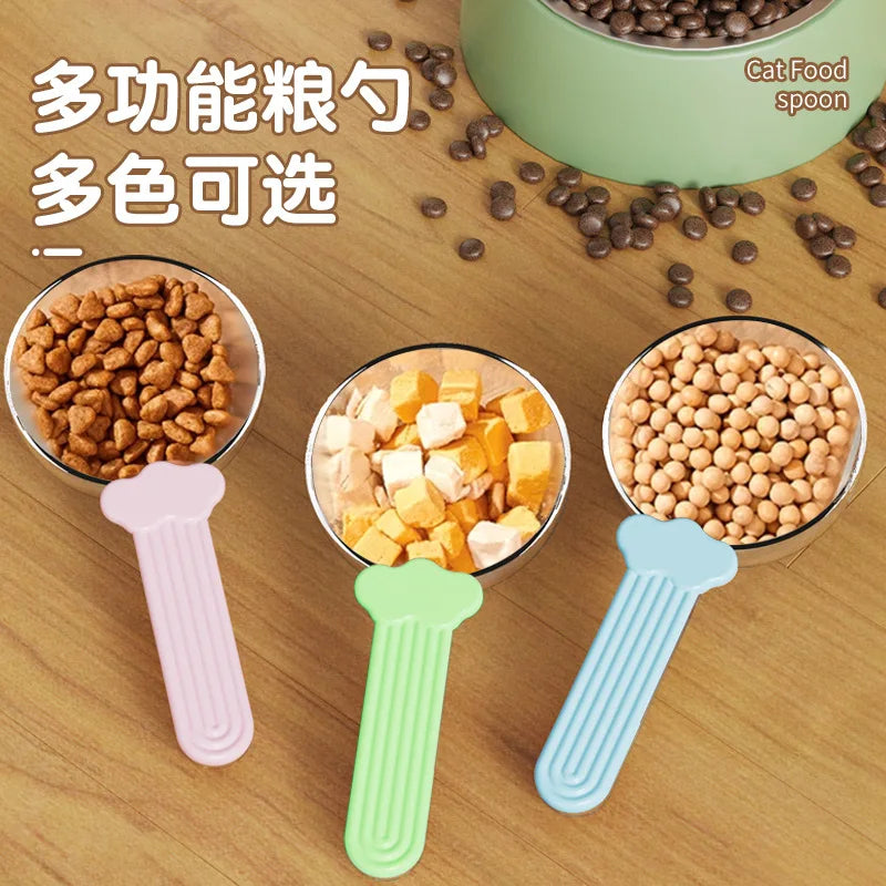 Pet Food Spoons With Scale Clip Dog Food Spoon Visual Multifunctional Spoon Cat Food Shovel Pet Supply