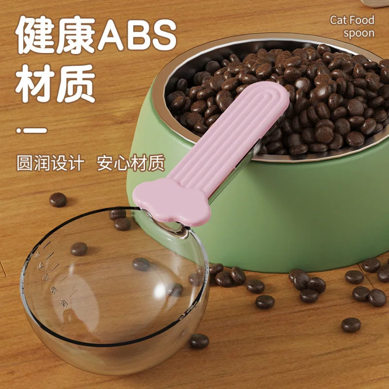 Pet Food Spoons With Scale Clip Dog Food Spoon Visual Multifunctional Spoon Cat Food Shovel Pet Supply