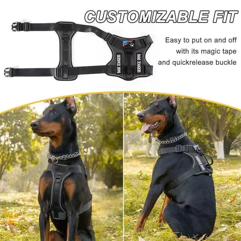 Reflective Dog Vest Harness with 5 PCS Patches