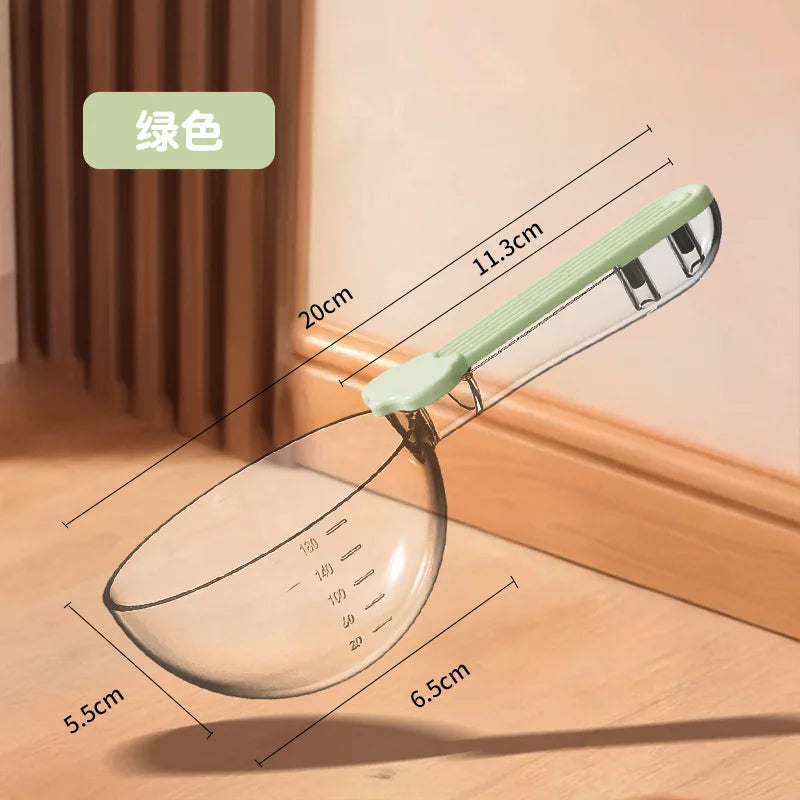 Pet Food Spoons With Scale Clip Dog Food Spoon Visual Multifunctional Spoon Cat Food Shovel Pet Supply