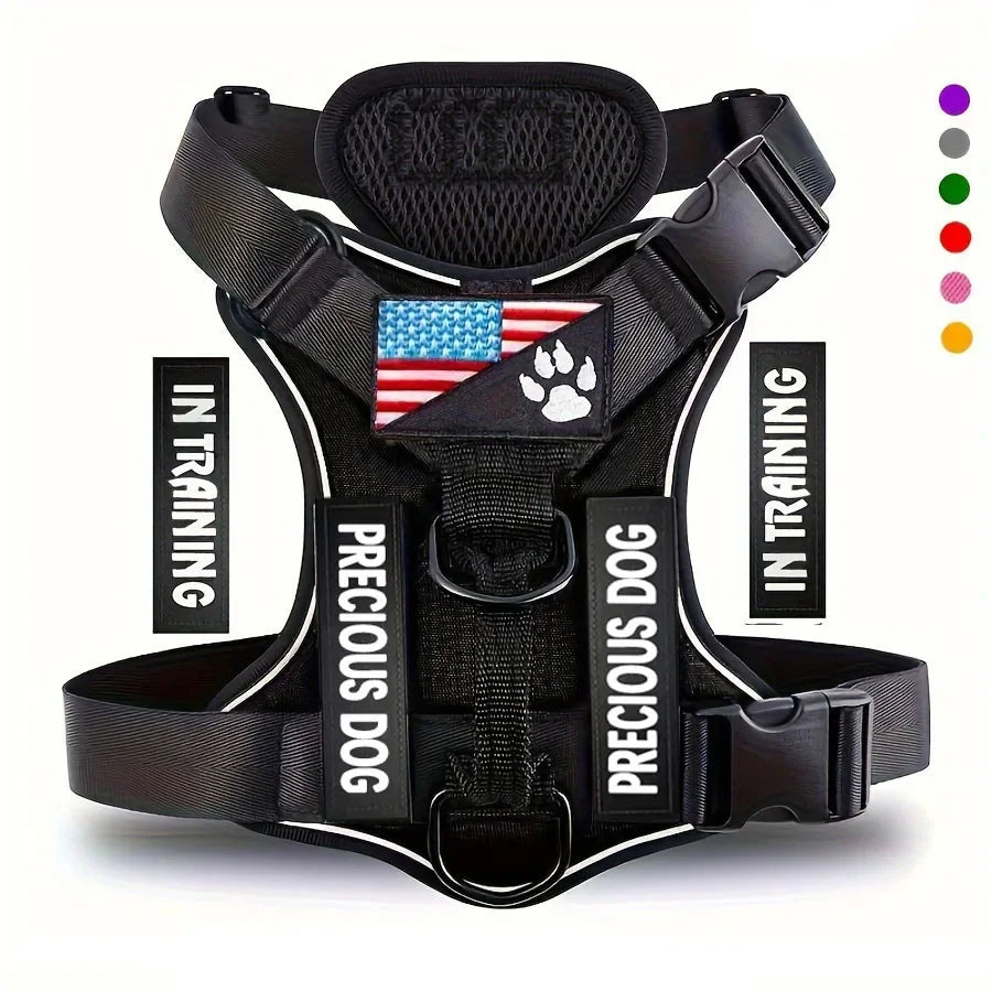 Reflective Dog Vest Harness with 5 PCS Patches
