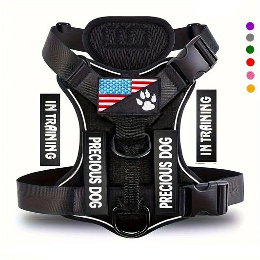 Reflective Dog Vest Harness with 5 PCS Patches