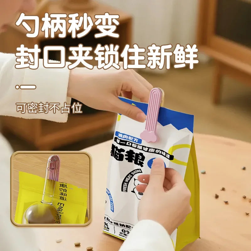 Pet Food Spoons With Scale Clip Dog Food Spoon Visual Multifunctional Spoon Cat Food Shovel Pet Supply