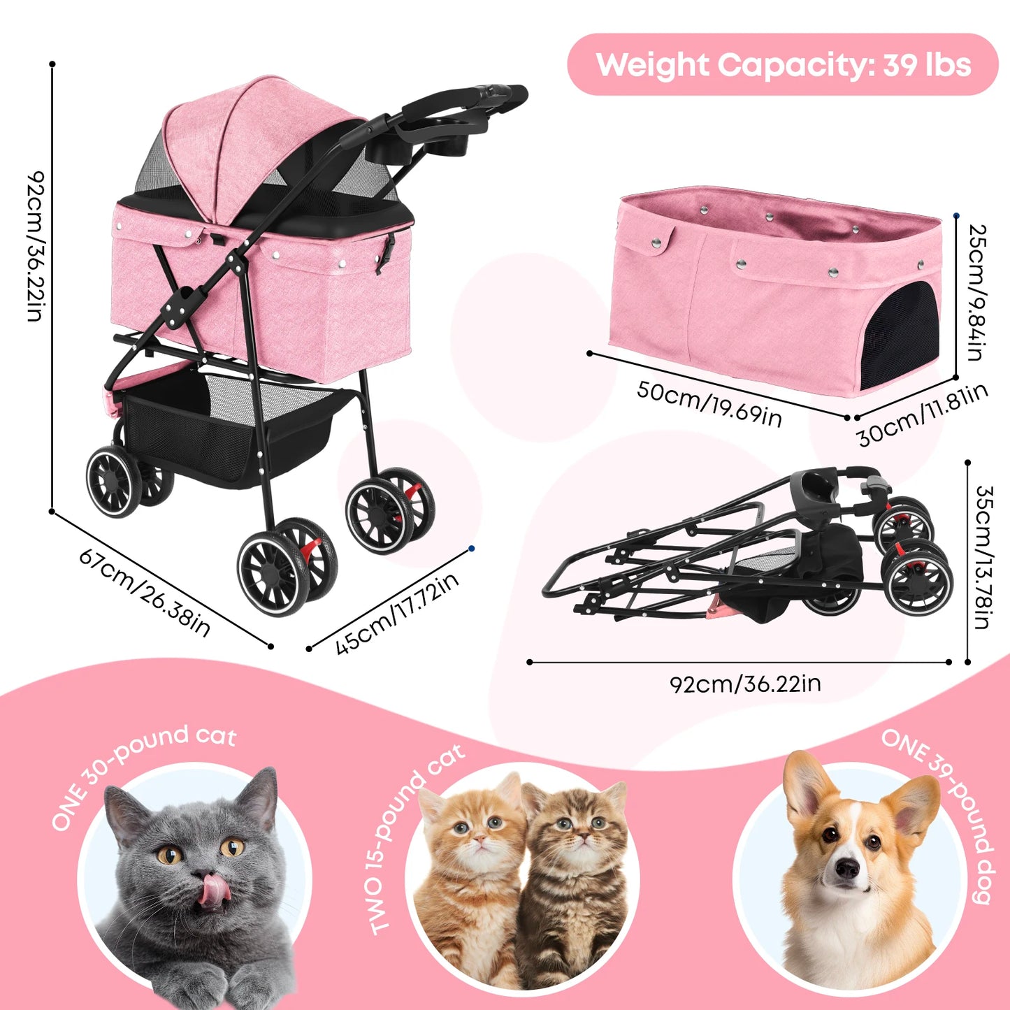 Foldable Pet Stroller