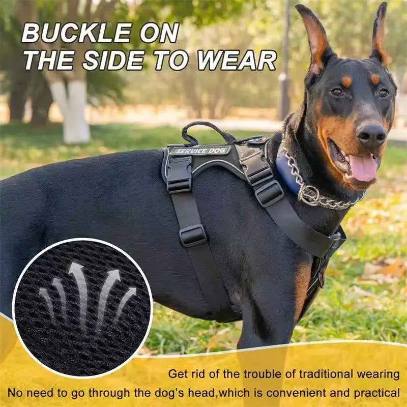 Reflective Dog Vest Harness with 5 PCS Patches